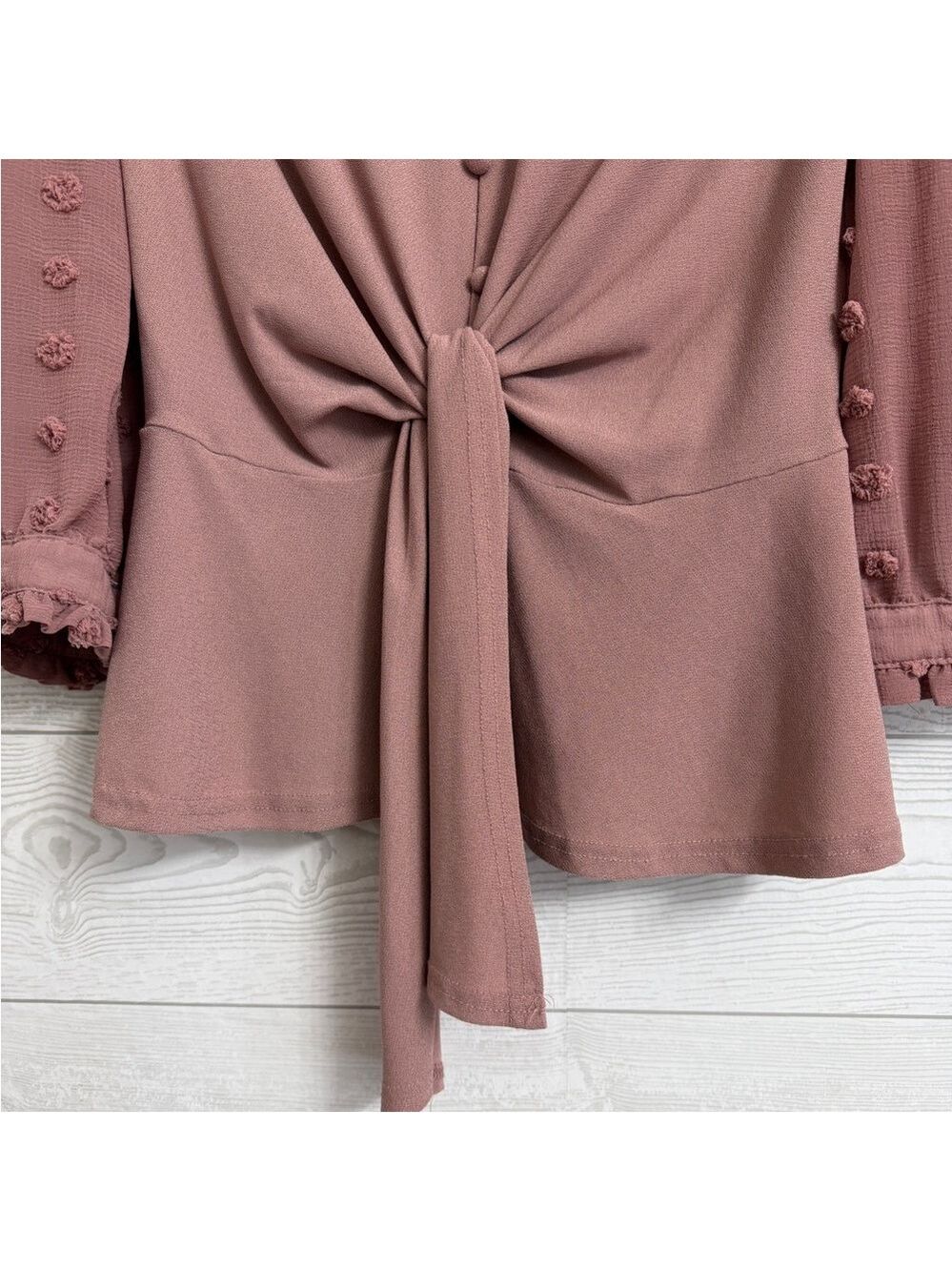 Fifty Street Women’s Retro Dusty Pink Blouse. Size M - Picture 5 of 7